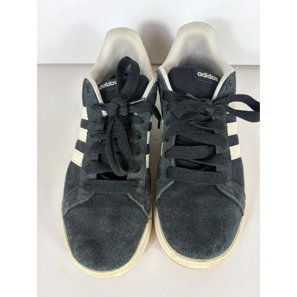 adidas Grand Court 00s Black Suede W/ White & Gum JH6178 Kids Youth Size US 6.5